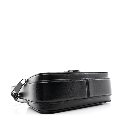 Saffiano Slingshot Shoulder Bag Black