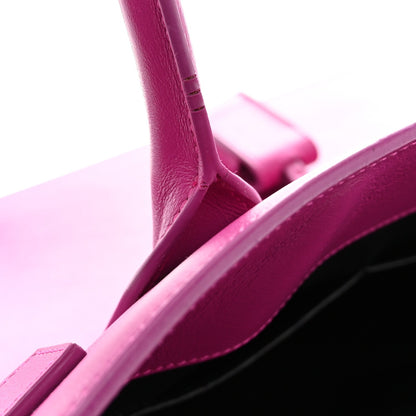 Calfskin Small Sac De Jour Electric Pink