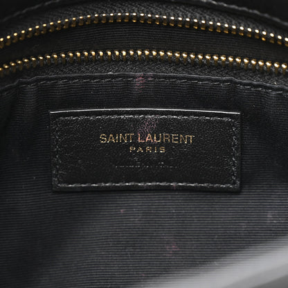 Lambskin Quilted Toy Loulou Puffer Monogram Chain Satchel Black
