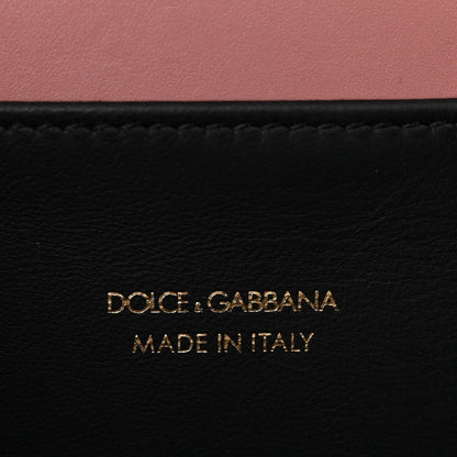 DOLCE GABBANA Smooth Calfskin Small DG Amore Envelope Bag Pink