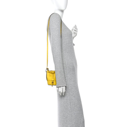 Calfskin Mini Balloon Bucket Bag Yellow