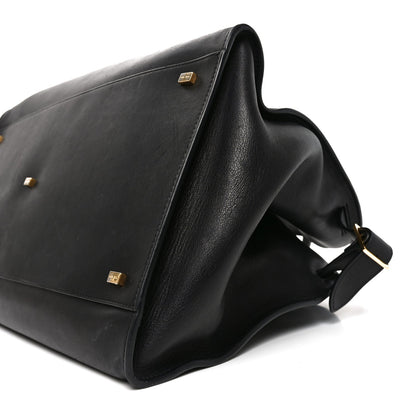 Polished Saddle Calfskin Soft Margaux 17 Black