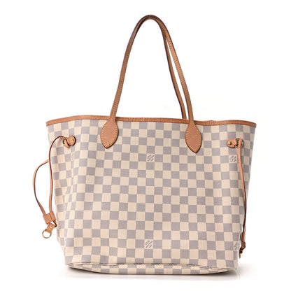 Damier Azur Neo Neverfull MM Rose Ballerine