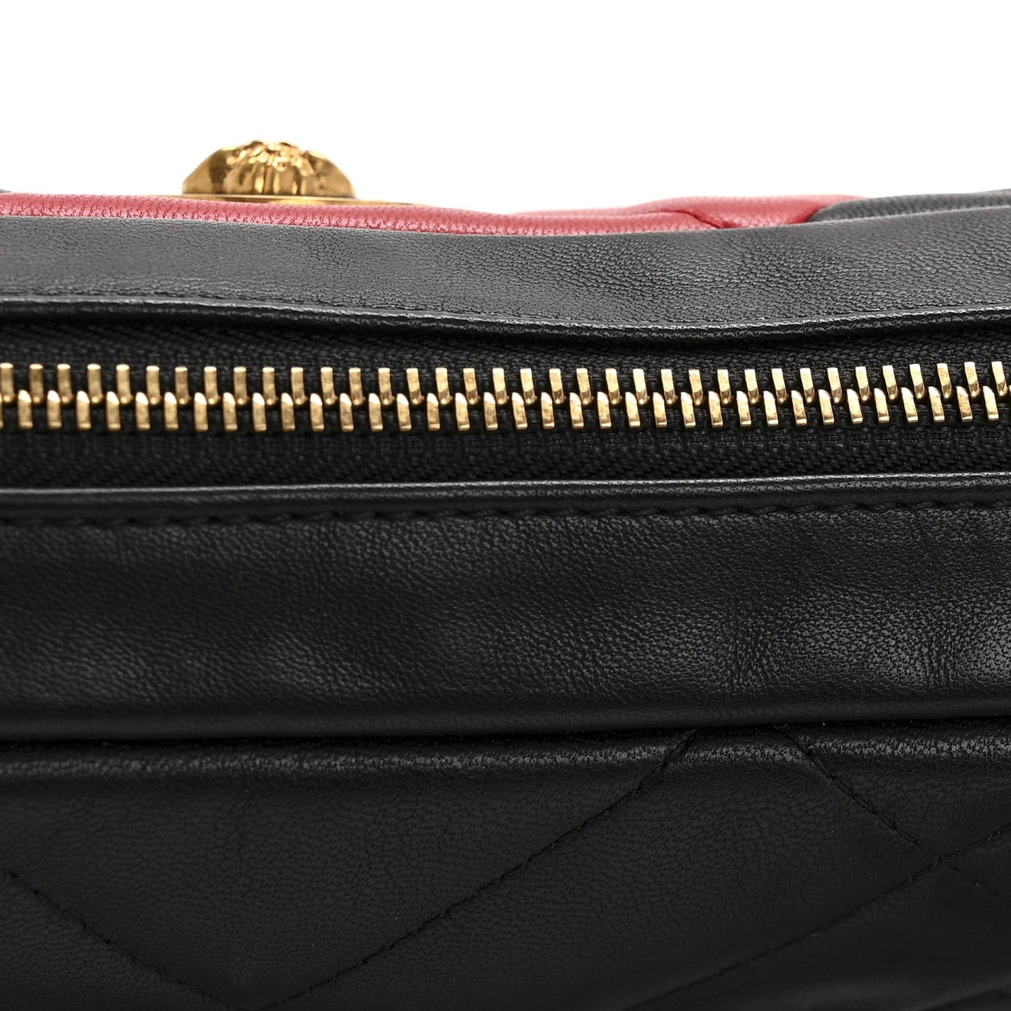 Nappa Barocco Quilted Vanitas Medea Belt Bag Black Red White