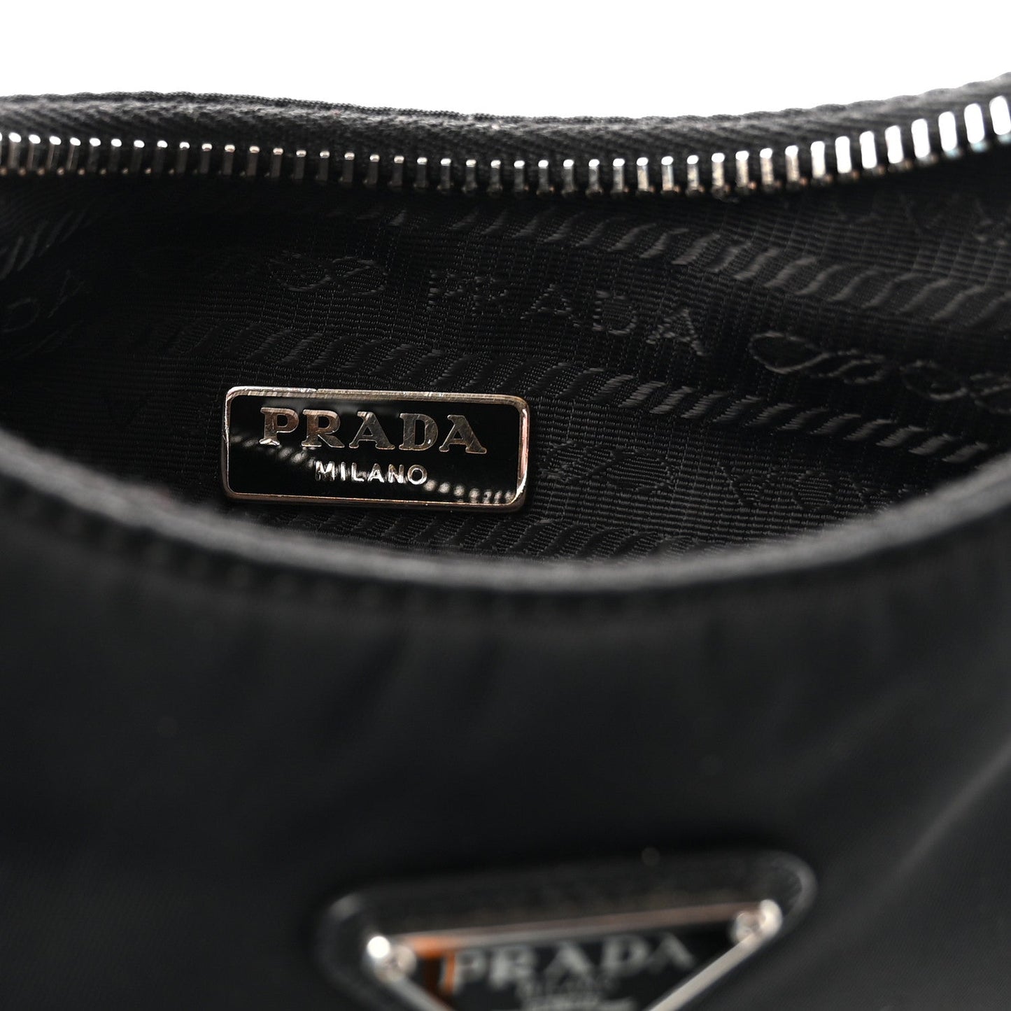 Tessuto Nylon Saffiano Mini Re-Edition 2005 Bag Black