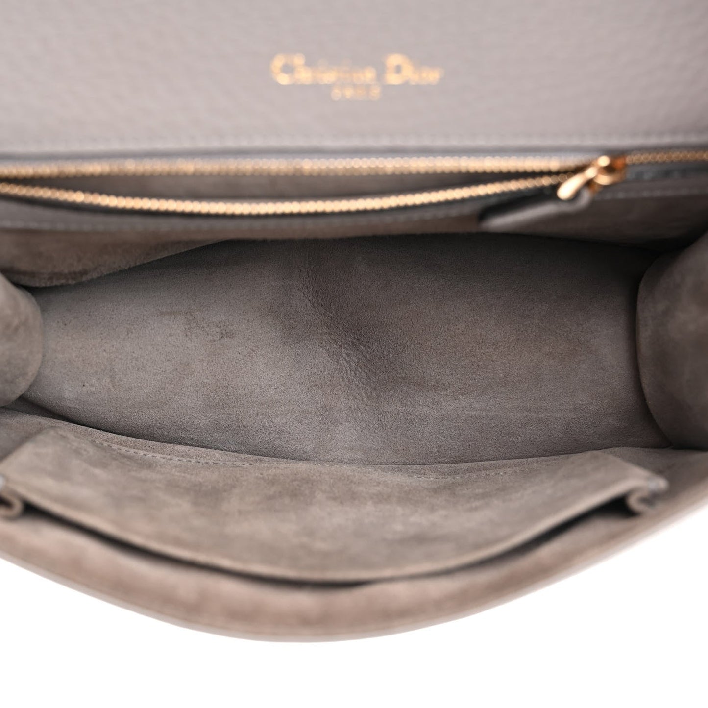 Grained Calfskin Medium Diorama Flap Bag Gris