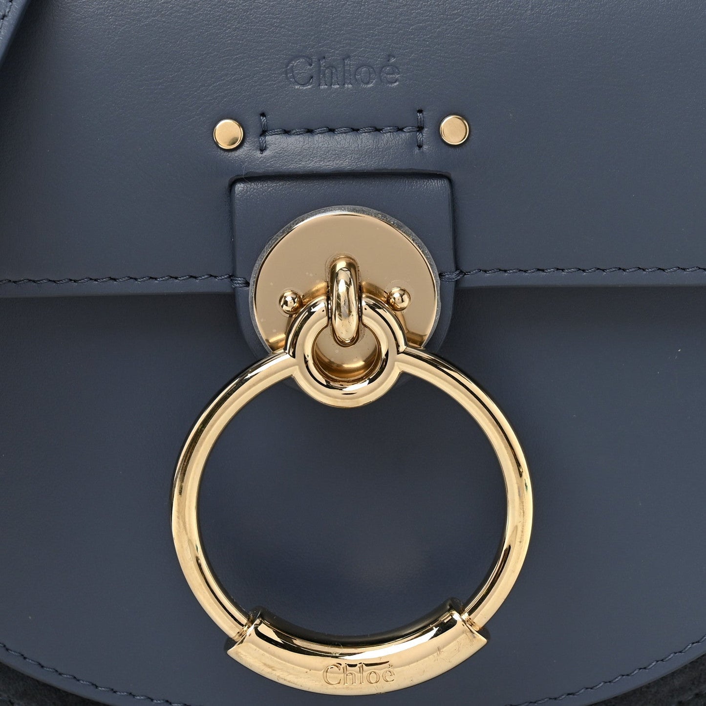 Calfskin Small Tess Bag Deep Ocean Blue