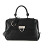 Grained Calfskin Sofia Satchel Black