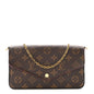 Monogram Pochette Felicie Chain Wallet Fuchsia