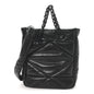 Nappa Cloud Quilted Travia Medium Tote Black