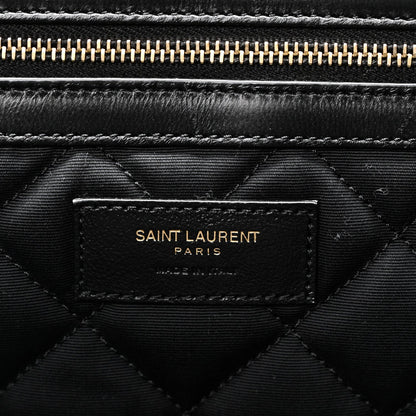 Calfskin Quilted ES Giant Travel Bag Black