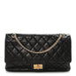 Aged Calfskin Quilted 2.55 Reissue 227 Flap Black