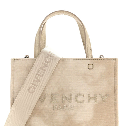 Tie Dye Canvas Mini G Shopping Tote Beige