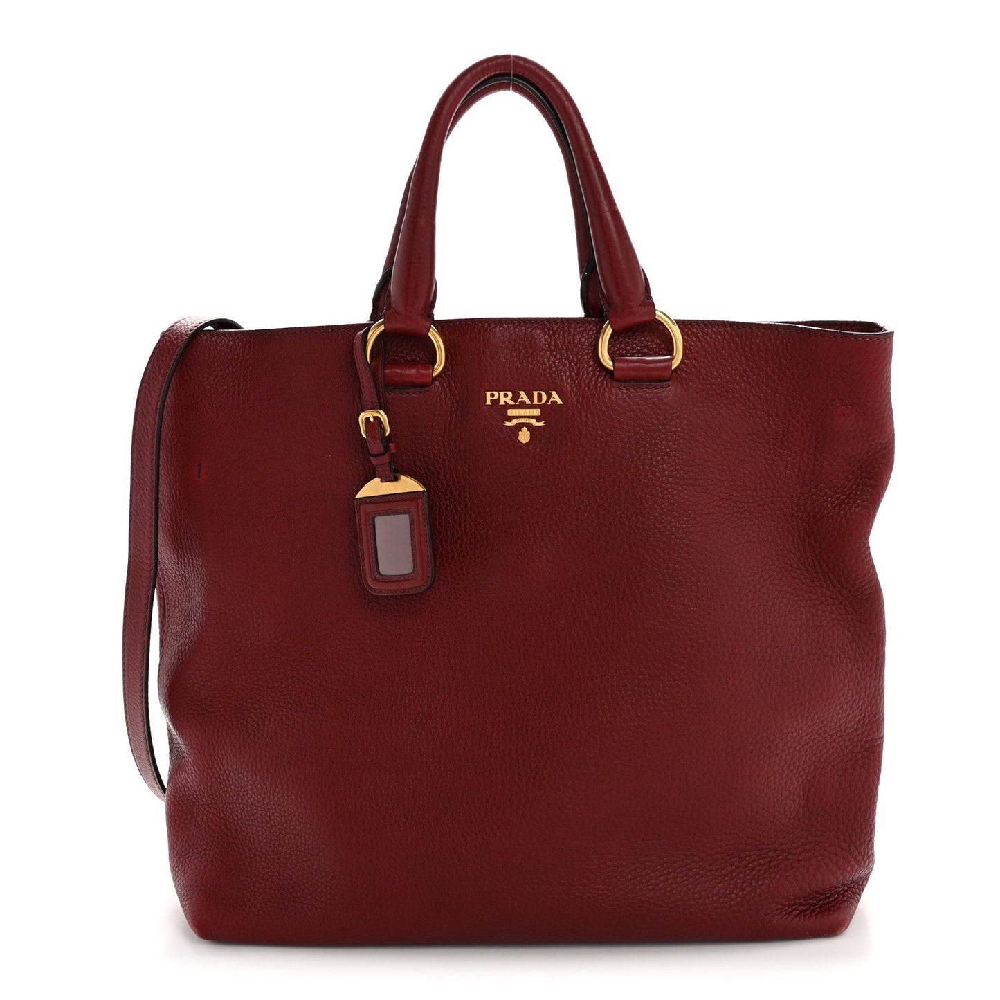 Vitello Daino Shopping Tote Amaranto