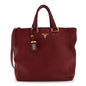 Vitello Daino Shopping Tote Amaranto