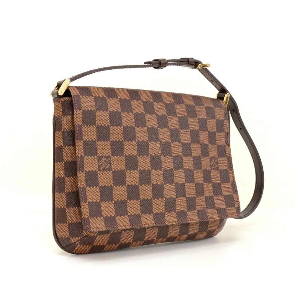Louis Vuitto Musette Tango Damier Ebene Canvas Shoulder Bag