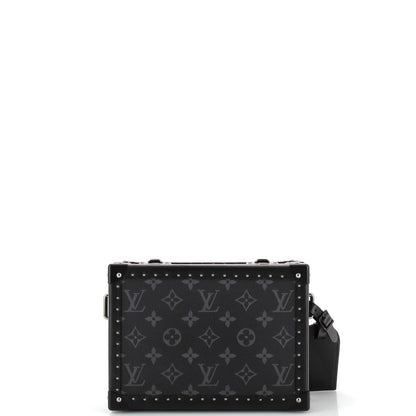 Louis Vuitton Clutch Box Bag Monogram Eclipse and Leather