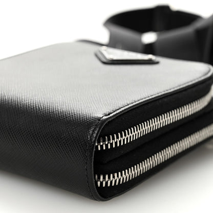 Saffiano Smartphone Case Crossbody Black