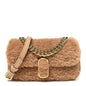 Faux Fur Calfskin Mini The Teddy J Marc Shoulder Bag Camel