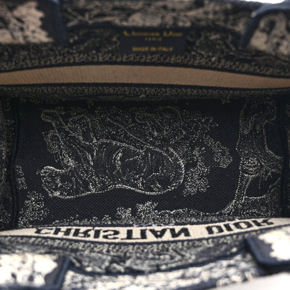 Canvas Embroidered Small Dioriviera Toile De Jouy Book Tote Blue