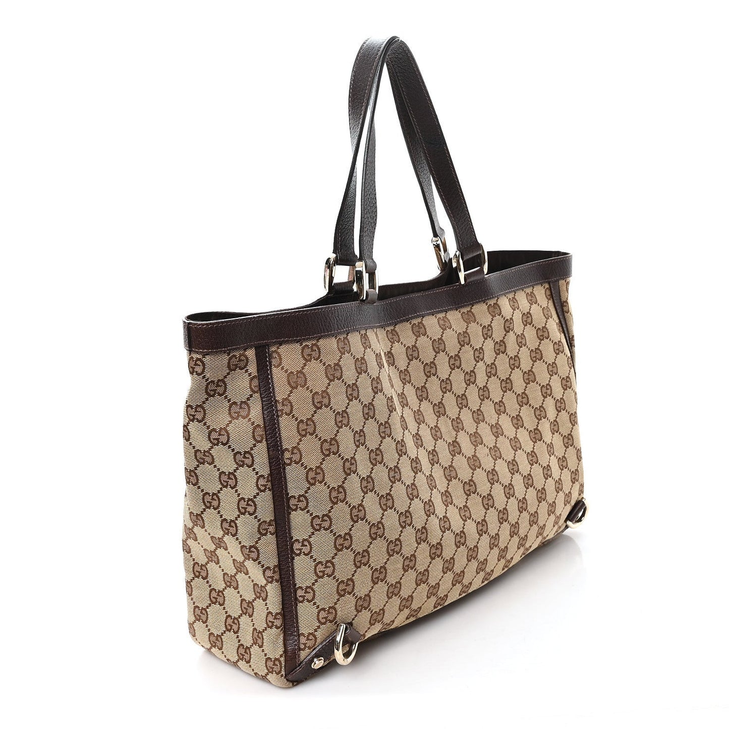 Monogram Large Abbey Tote Dark Brown
