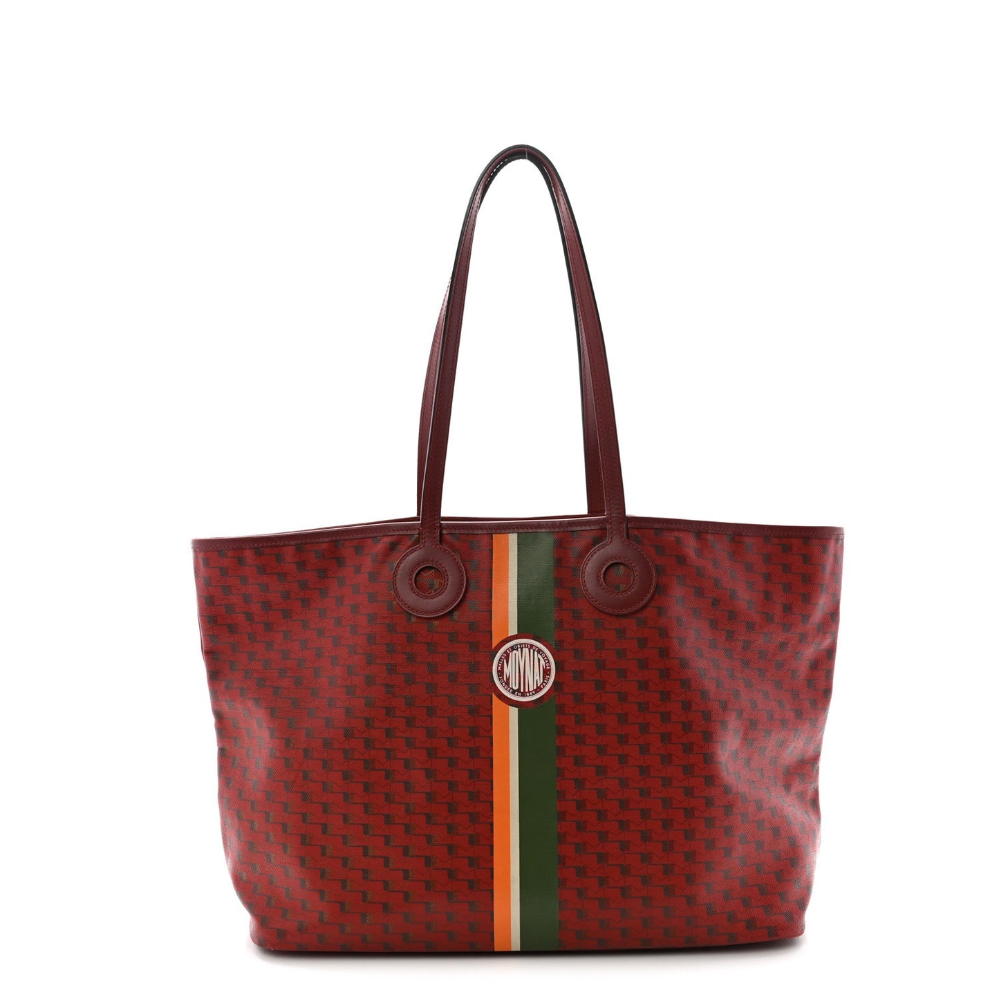 Grained Calfskin Canvas 1920 Oh! Tote Ruban GM Madder Bronze