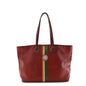 Grained Calfskin Canvas 1920 Oh! Tote Ruban GM Madder Bronze