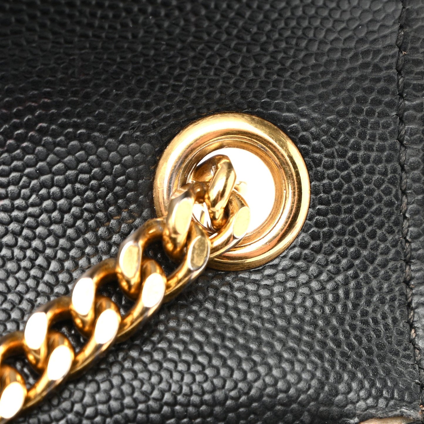 Grain De Poudre Medium Classic Monogram Kate Satchel Black
