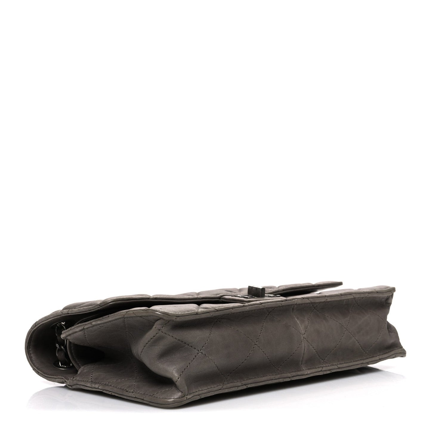 Washed Lambskin Jumbo Take Away Flap Grey