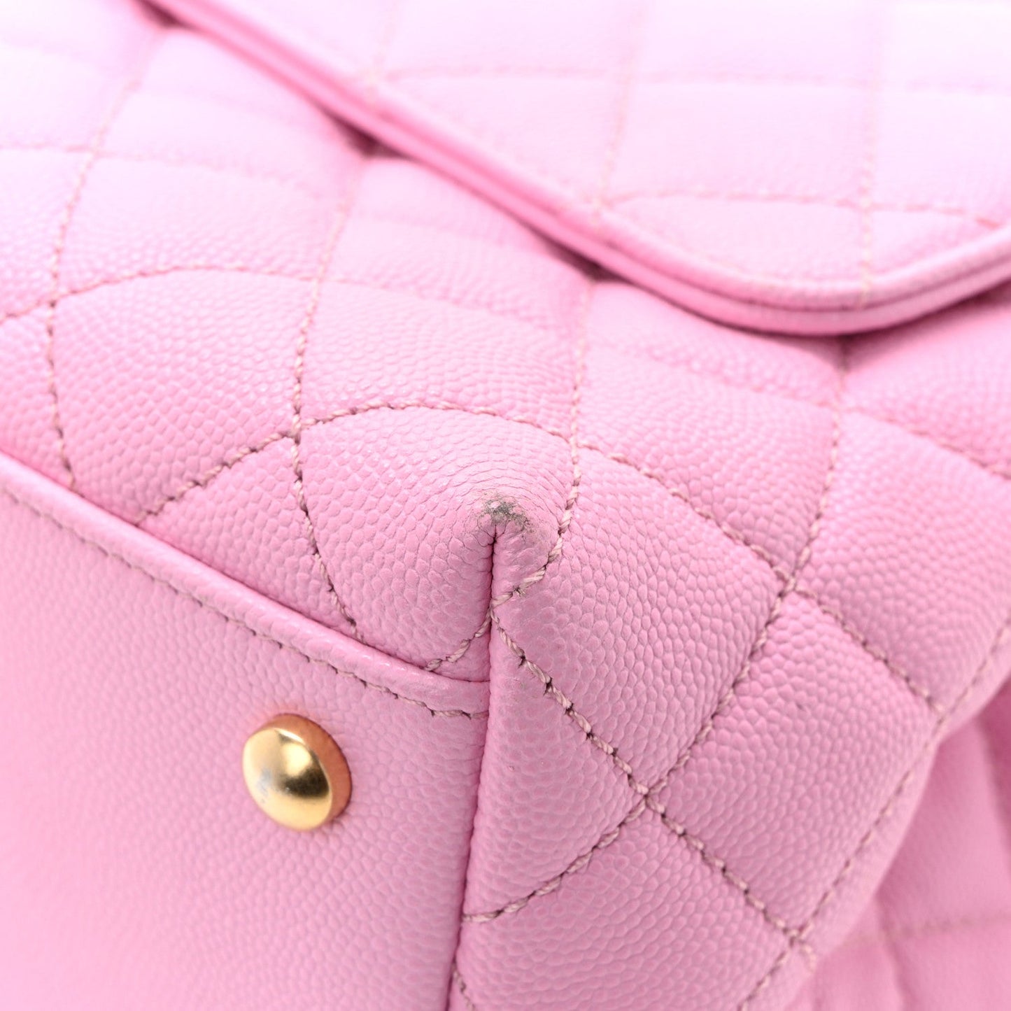 Caviar Quilted Small Coco Chain Handle Flap Lilac