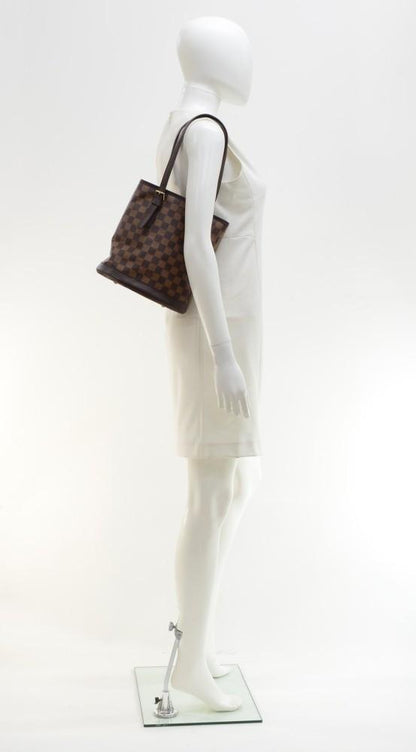 Louis Vuitto Marais Damier Ebène Canvas Shoulder Bag