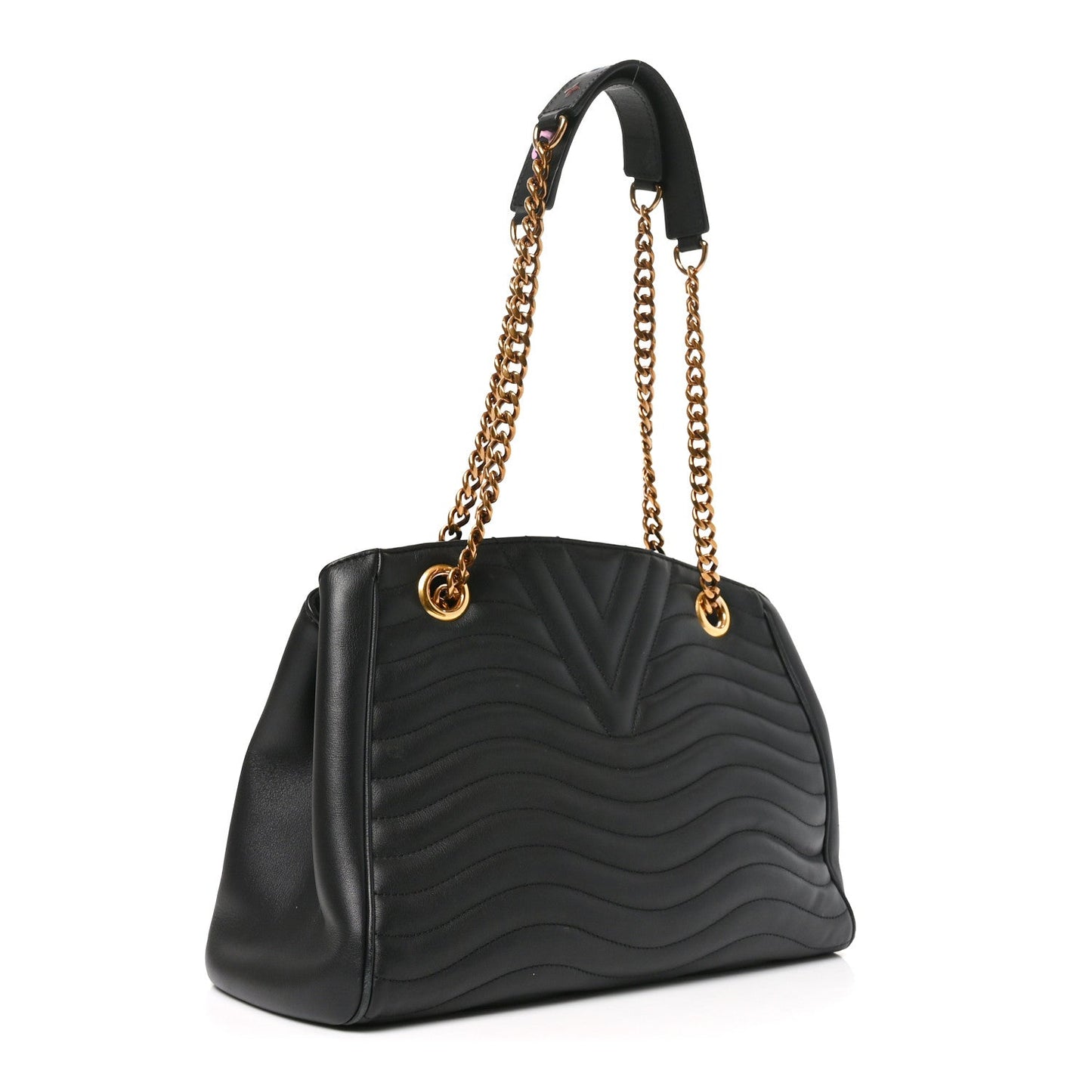 Calfskin New Wave Chain Tote Black