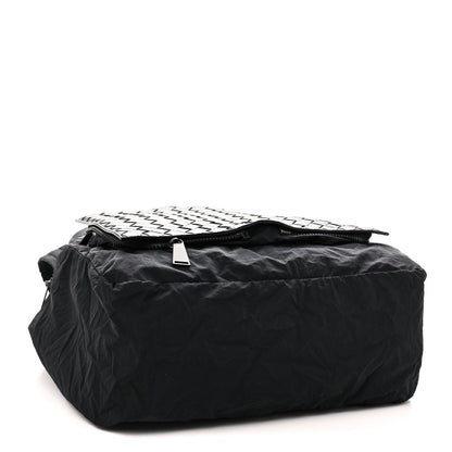 Nappa Nylon Intreccio Packable Backpack Black