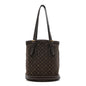 Mini Lin Monogram Bucket Bag Ebene