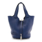 Taurillon Clemence Picotin Lock 18 PM Bleu Saphir