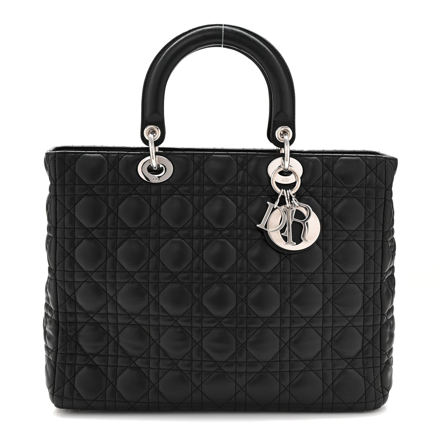 Lambskin Cannage Large Lady Dior Black