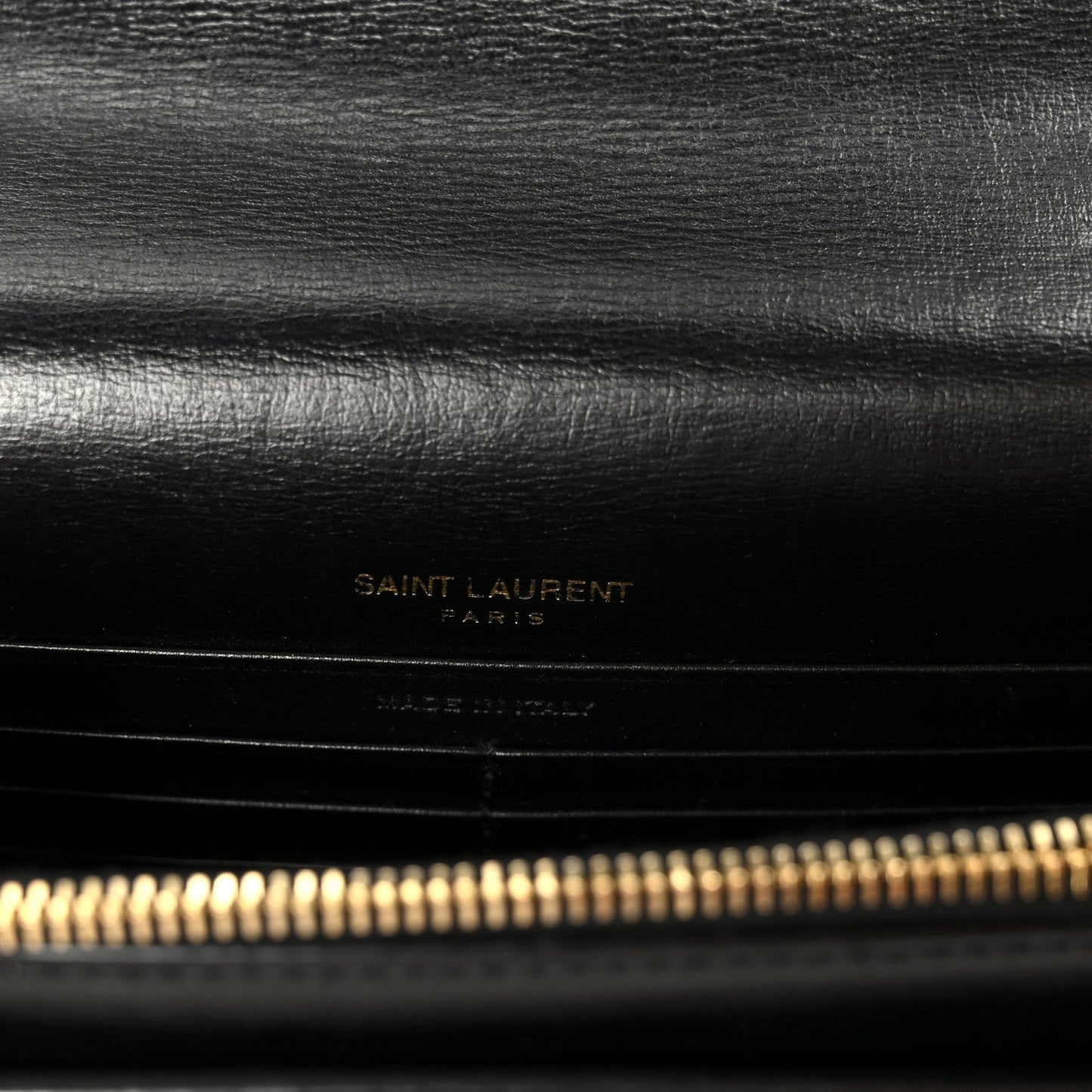 Calfskin Monogram Sunset Chain Wallet  Sunset Black