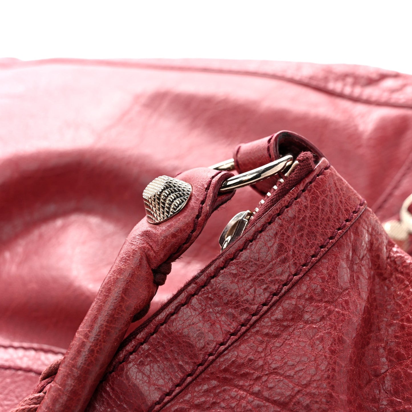 Agneau Giant 12 Silver Hardware Day Hobo Cassis
