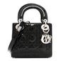 Patent Cannage Mini Lady Dior Black