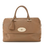 Glossy Goatskin Medium Del Rey Satchel Fudge