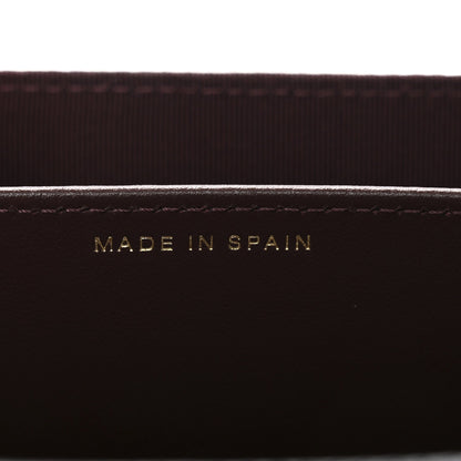 Caviar Quilted Flap Card Holder On Chain Black