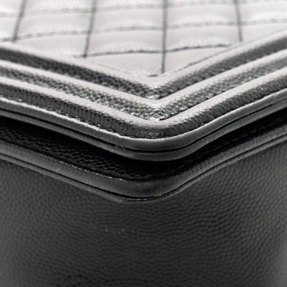 Caviar Quilted New Medium Boy Flap Black