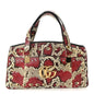 Snakeskin Large Arli Top Handle Bag Pink Beige