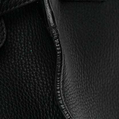 Supple Grained Calfskin Small Big Bag Black
