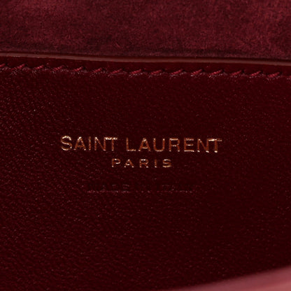 Patent Calfskin Le 5 A 7 Mini Hobo Red Grenat