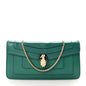Calfskin Serpenti Forever Flap Clutch  Emerald Green