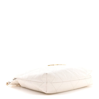 Shiny Calfskin Quilted Small Chanel 22 White