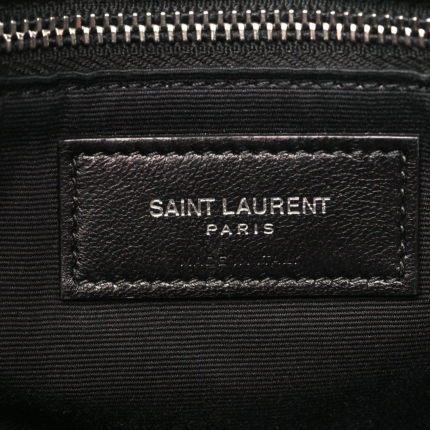 Calfskin Y Quilted Monogram Large Loulou Chain Satchel Black