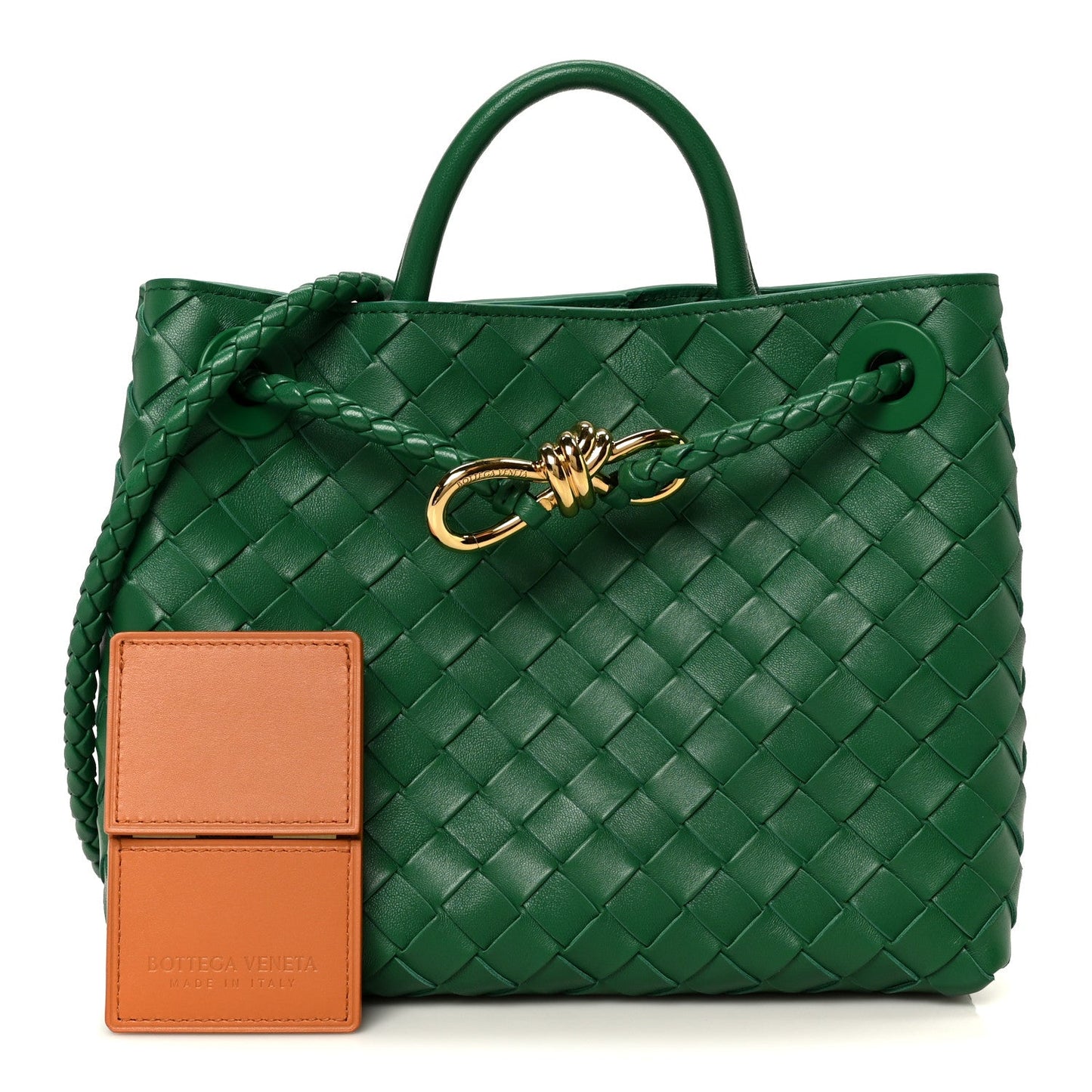Nappa Intrecciato Small Andiamo Shoulder Bag Jungle