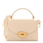 High Gloss Calfskin Lana Small Top Handle Eggshell